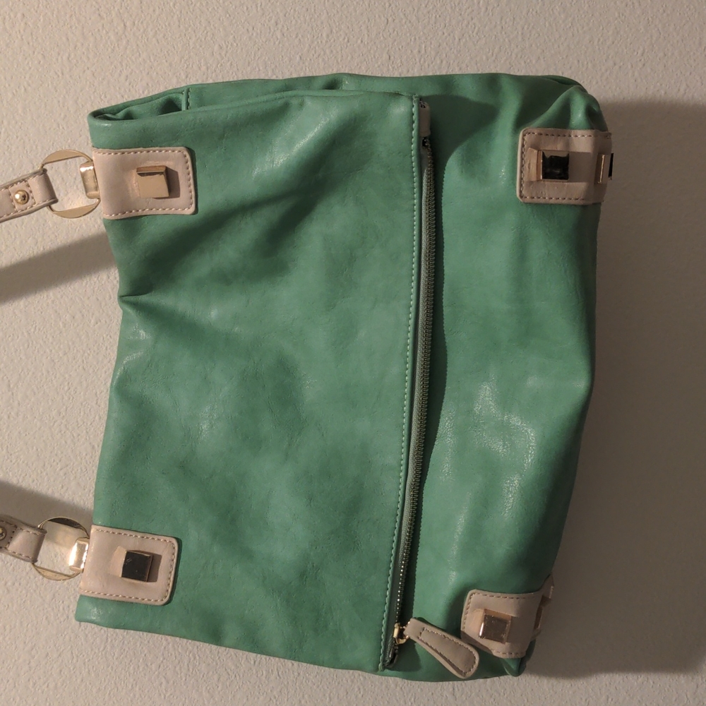 Urban Expressions Mint Vegan Leather Crossbody Bag